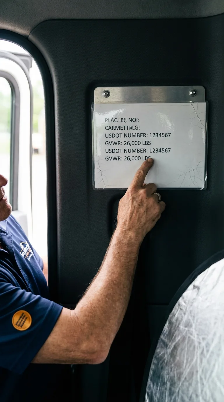 USDOT licensing placard verification in Cleveland